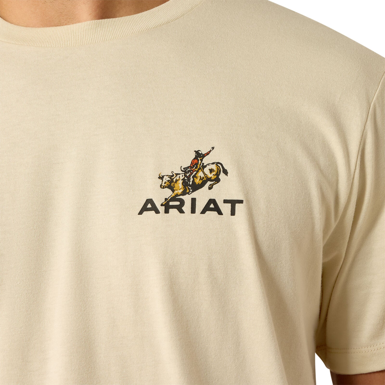 Ariat Mens Ride Em Cowboy S/S Tee (10071199) Natural