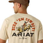 Ariat Mens Ride Em Cowboy S/S Tee (10071199) Natural