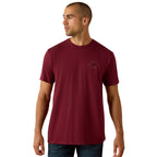 Ariat Mens Shell Game S/S Tee (10071158) Maroon Banner