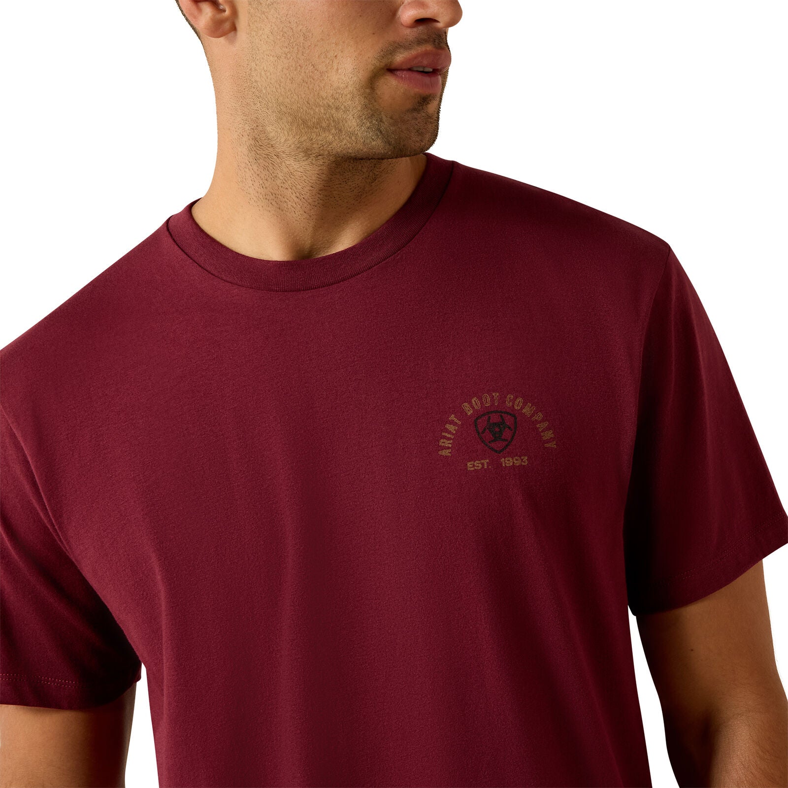 Ariat Mens Shell Game S/S Tee (10071158) Maroon Banner