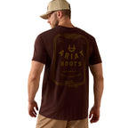 Ariat Mens Western Ropes S/S Tee (10071156) Puce