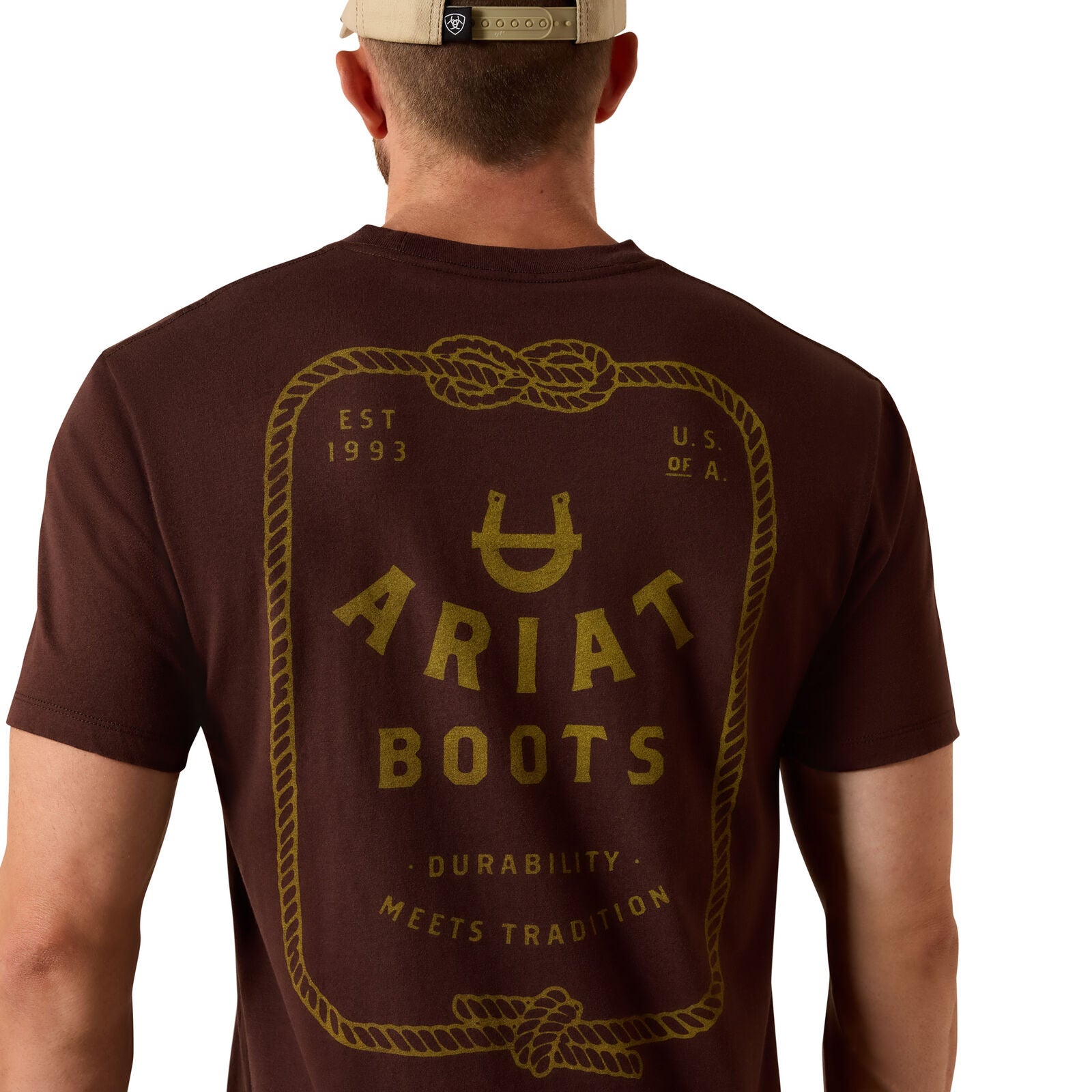 Ariat Mens Western Ropes S/S Tee (10071156) Puce