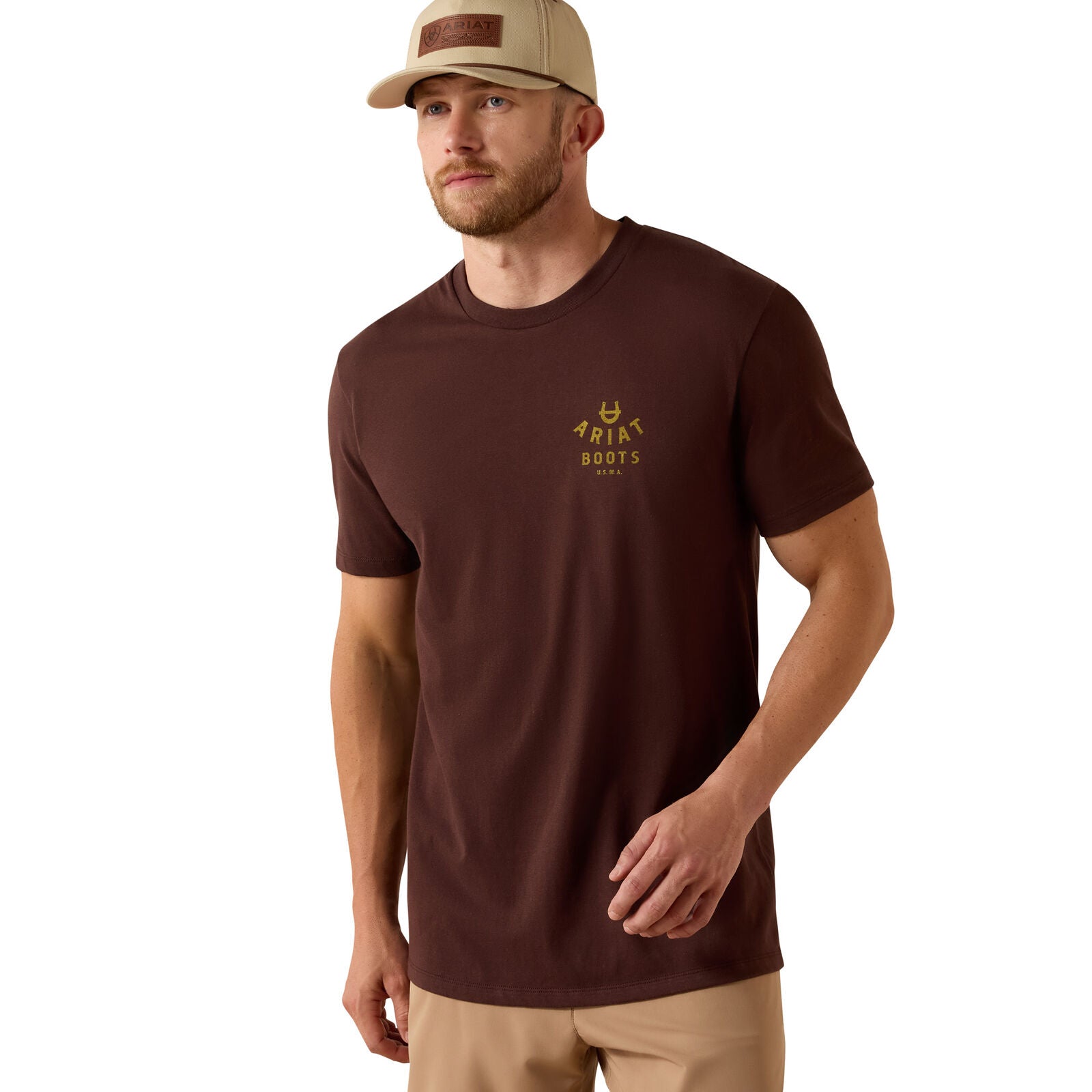 Ariat Mens Western Ropes S/S Tee (10071156) Puce