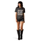 Ariat Womens Star Spangled Rodeo S/S Tee (10071179) Charcoal Mineral Wash
