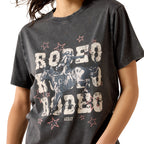 Ariat Womens Star Spangled Rodeo S/S Tee (10071179) Charcoal Mineral Wash