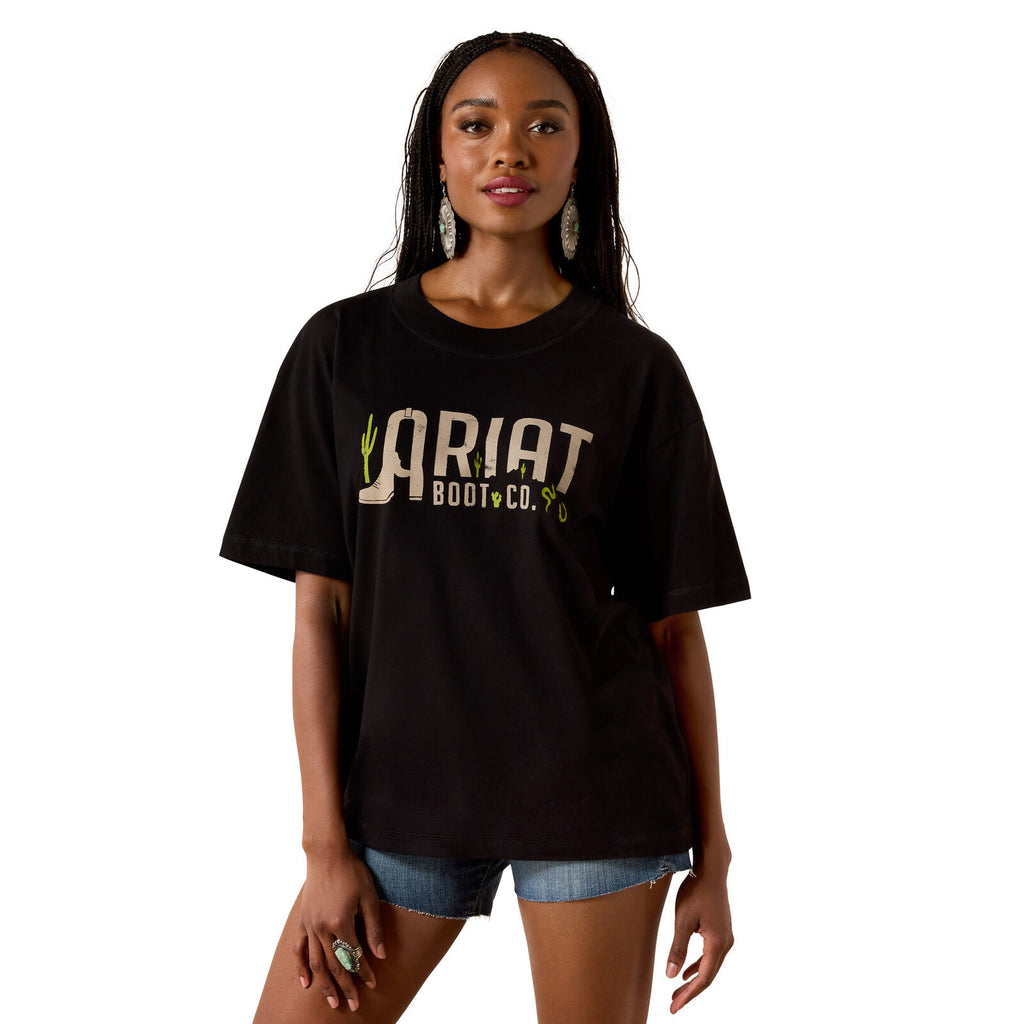 Ariat Womens Boot Logo S/S Tee (10076382) Black