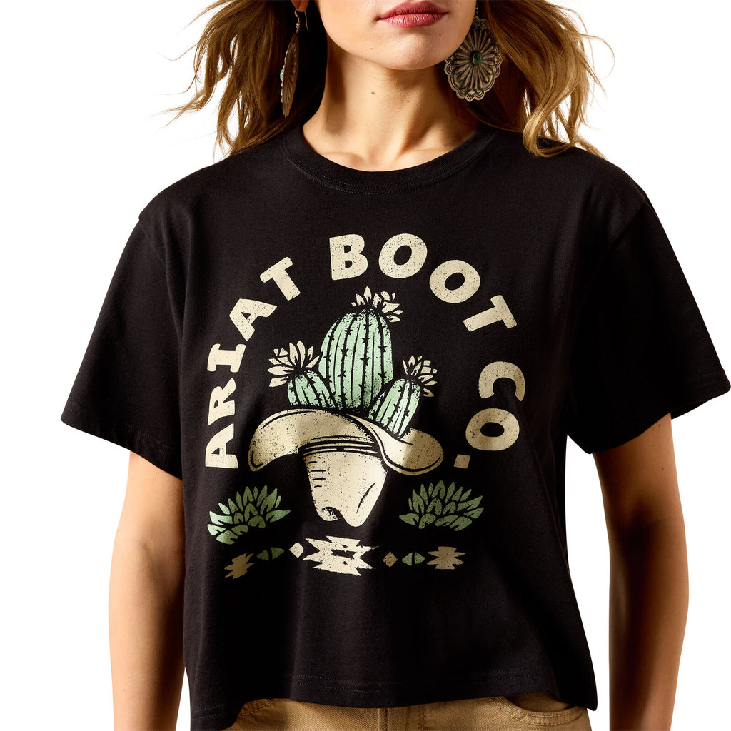 Ariat Womens Cacti Cowboy Hat S/S Tee (10071669) Black