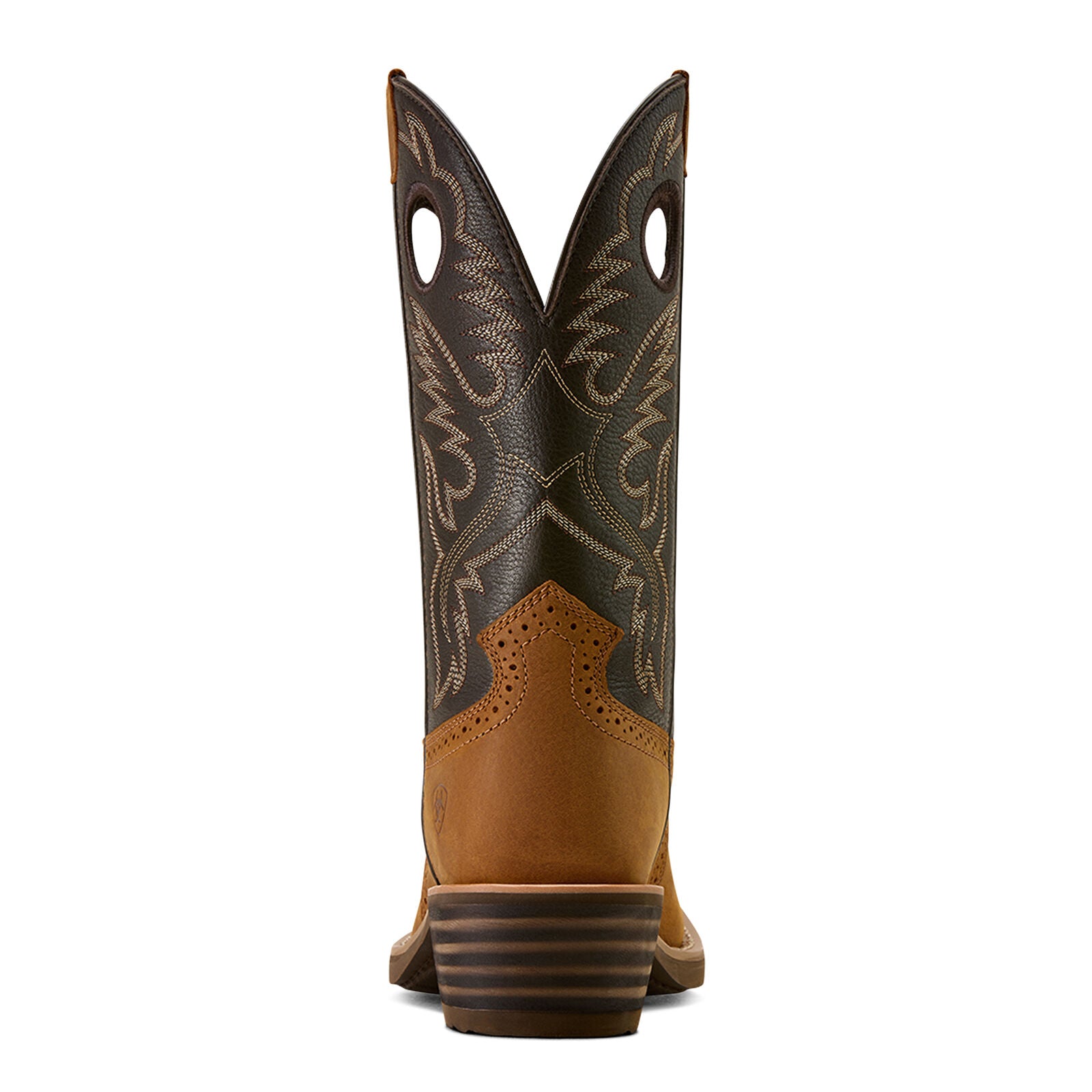 Ariat Mens Heritage Roughstock Square Toe Western Boots (10074219) Status Brown/Chocolate Smoke