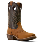 Ariat Mens Heritage Roughstock Square Toe Western Boots (10074219) Status Brown/Chocolate Smoke
