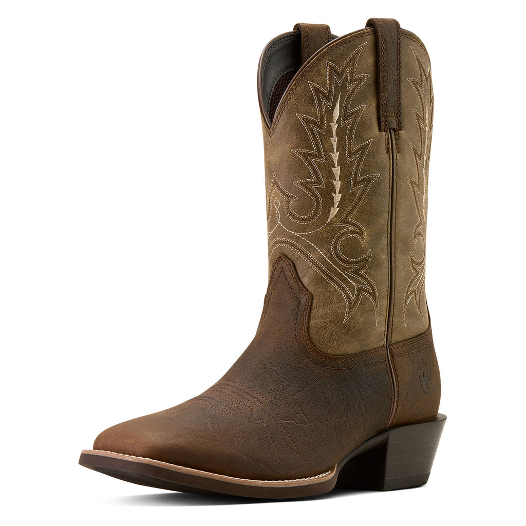 Ariat Mens Sport Outfitter Wide Square Toe Western Boots (10074222) Tan Elephant Print/Driftwood Tan