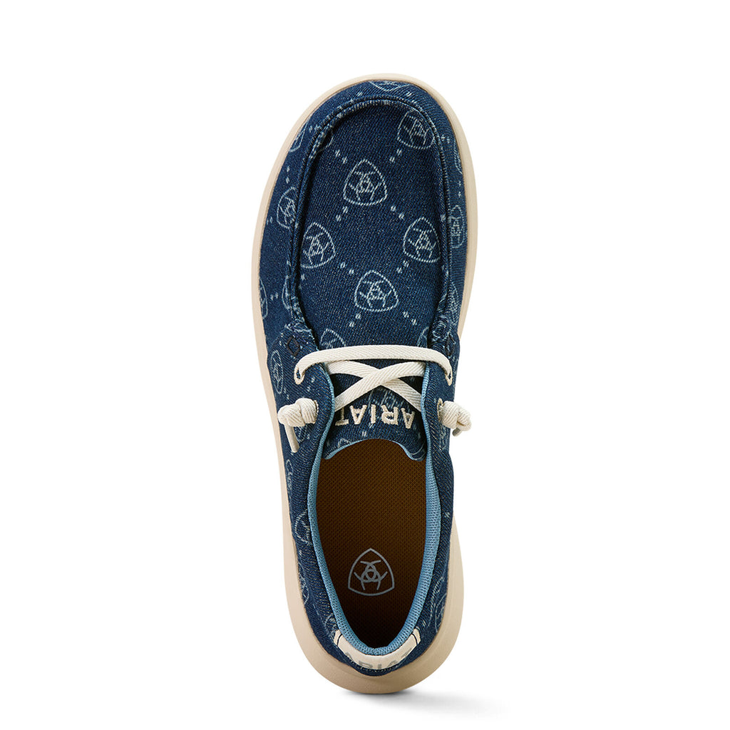 Ariat Womens Hilo Shoes (10074321) Denim Logo Print