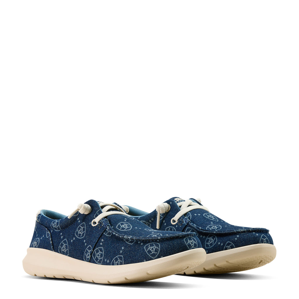 Ariat Womens Hilo Shoes (10074321) Denim Logo Print