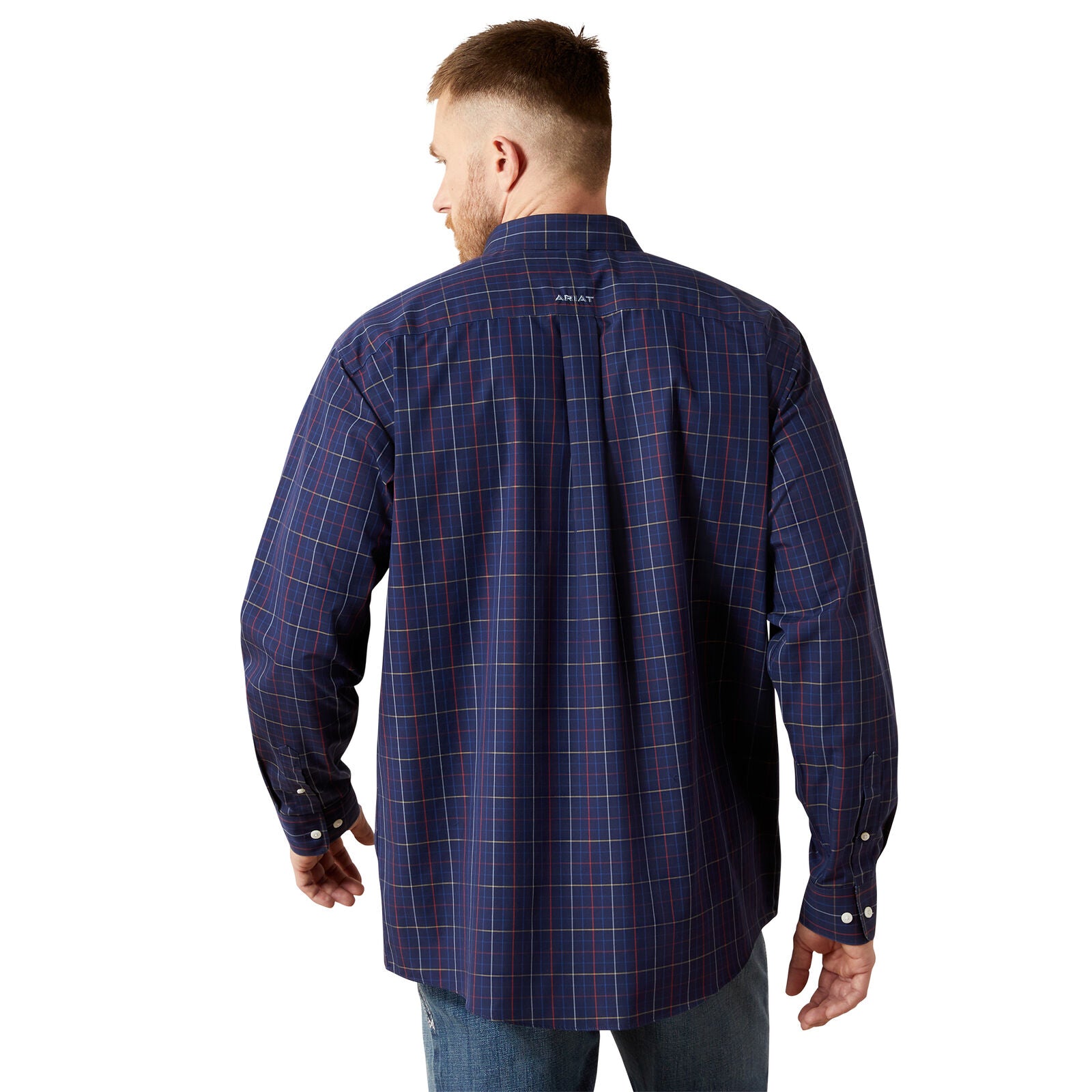 Ariat Mens Wrinkle Free Blaze L/S Shirt (10065809) Navy