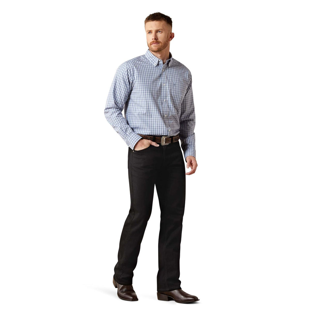 Ariat Mens Wrinkle Free Brett Fitted L/S Shirt (10065804) Grey