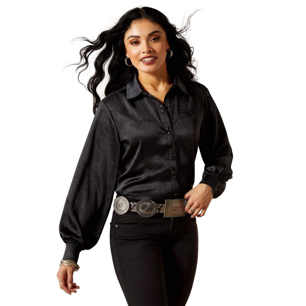 Ariat Womens Jolie Snap L/S Shirt (10065941) Black