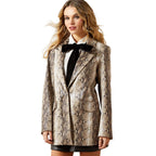Ariat Womens Embossed Snakeskin Blazer (10065957) Brown Python