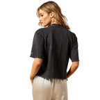 Ariat Womens Pearl S/S Tee (10065990) Washed Black