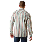 Ariat Mens Retro Hesperus Fitted Snap S/S Shirt (10071089) Aquifer Plaid