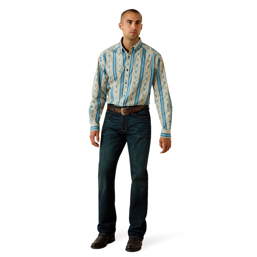 Ariat Mens Jaden Classic Fit L/S Shirt (10071612) Summer Melon Southwest Print