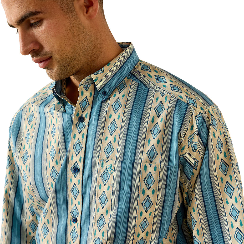 Ariat Mens Jaden Classic Fit L/S Shirt (10071612) Summer Melon Southwest Print