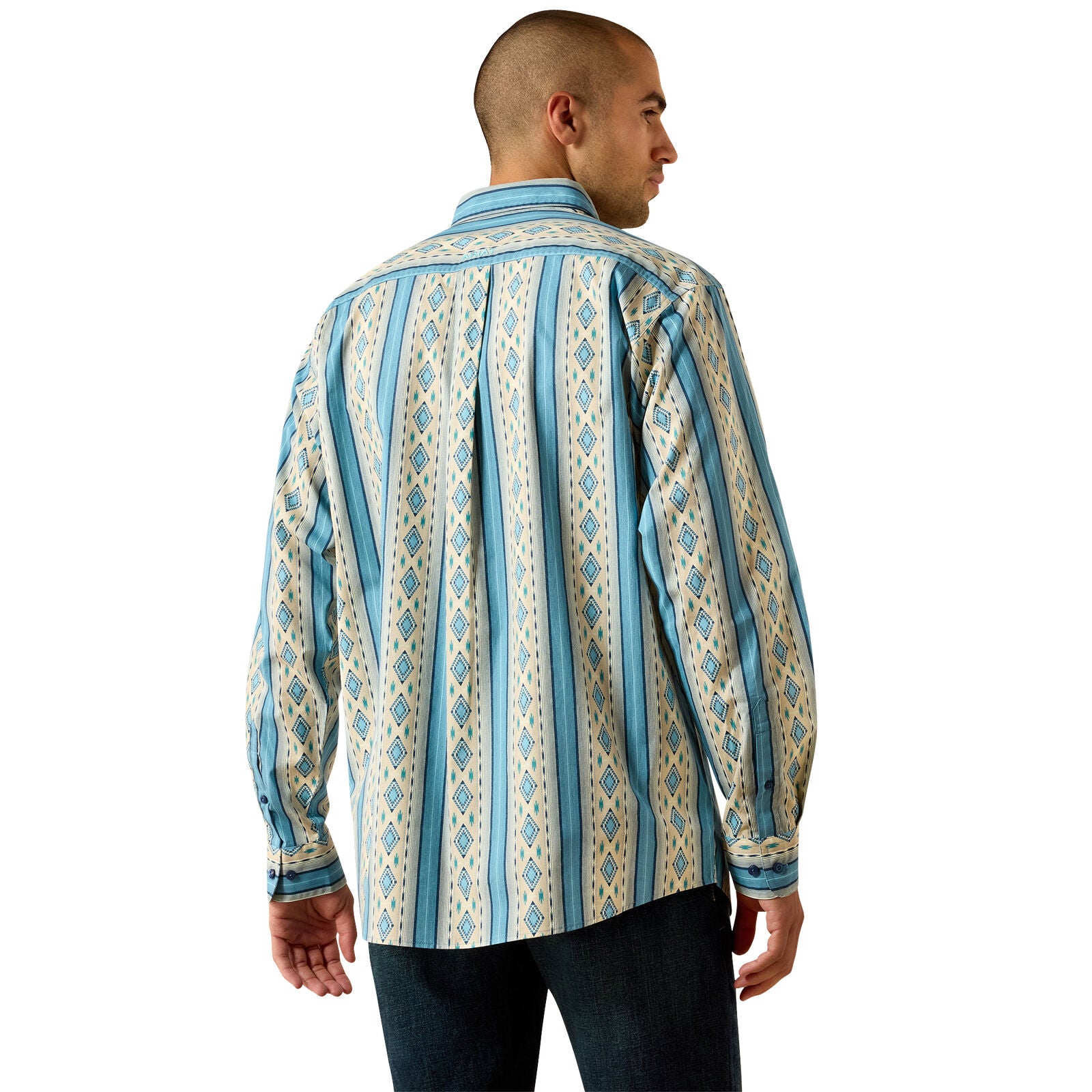 Ariat Mens Jaden Classic Fit L/S Shirt (10071612) Summer Melon Southwest Print