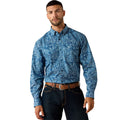 Ariat Mens Jorge Classic Fit L/S Shirt (10071037) Poseidon Paisley Print
