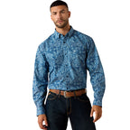 Ariat Mens Jorge Classic Fit L/S Shirt (10071037) Poseidon Paisley Print