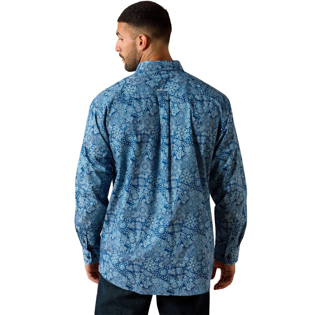 Ariat Mens Jorge Classic Fit L/S Shirt (10071037) Poseidon Paisley Print