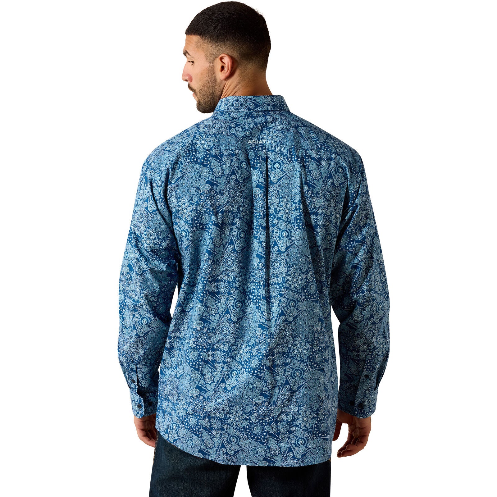 Ariat Mens Jorge Classic Fit L/S Shirt (10071037) Poseidon Paisley Print