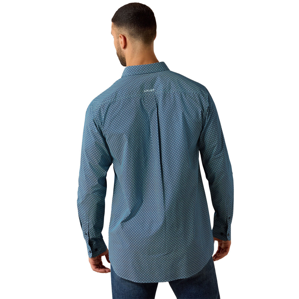 Ariat Mens Jordi Fitted L/S Shirt (10071600) Poseidon Geo Print