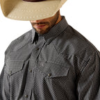 Ariat Mens Pro Series Tobin Classic Fit Snap L/S Shirt (10071726) Black Plaid