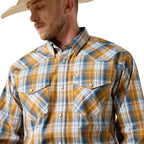 Ariat Mens Pro Series Tiango Classic Fit Snap L/S Shirt (10071034) Golden Brown Plaid
