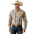 Ariat Mens Pro Series Tiango Classic Fit Snap L/S Shirt (10071034) Golden Brown Plaid