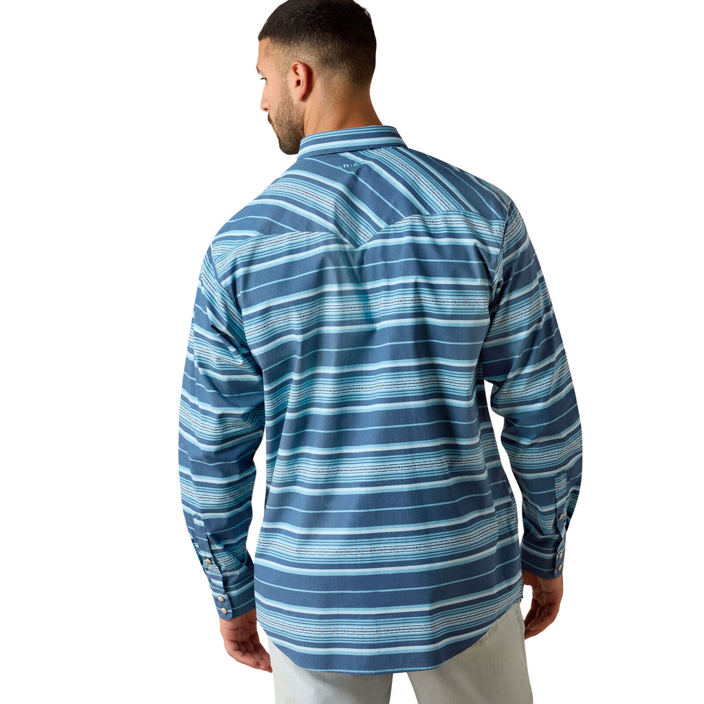 Ariat Mens Taylin Classic Fit Snap L/S Shirt (10071724) Poseidon Serape