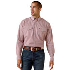 Ariat Mens Truth Classic Fit Snap L/S Shirt (10071723) Brick Red Medallion Print