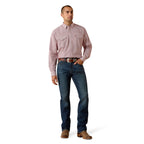 Ariat Mens Truth Classic Fit Snap L/S Shirt (10071723) Brick Red Medallion Print
