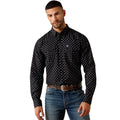 Ariat Mens Truth Fitted Snap L/S Shirt (10071721) Black Paisley Print