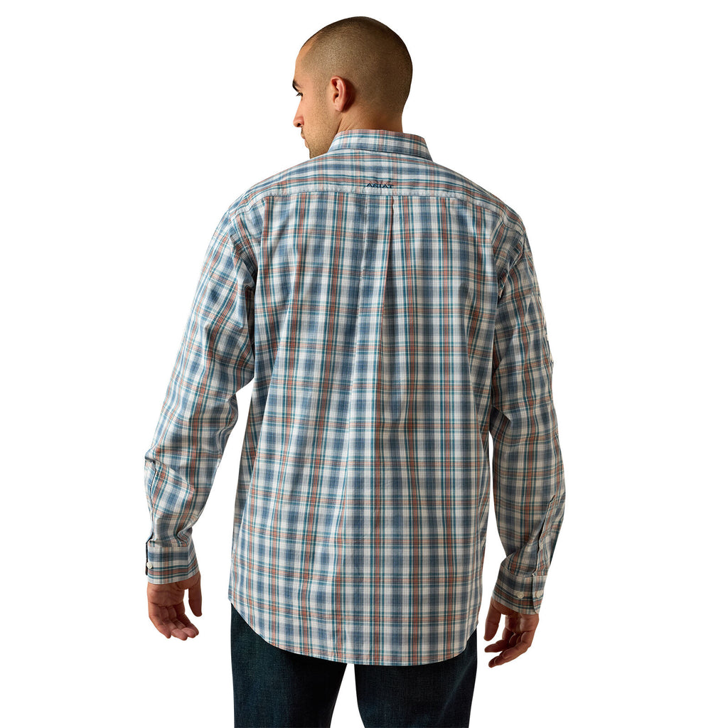 Ariat Mens Pro Series Team Phillip Classic Fit L/S Shirt (10071030) Corsair/White