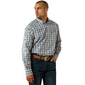 Ariat Mens Pro Series Team Phillip Classic Fit L/S Shirt (10071030) Corsair/White