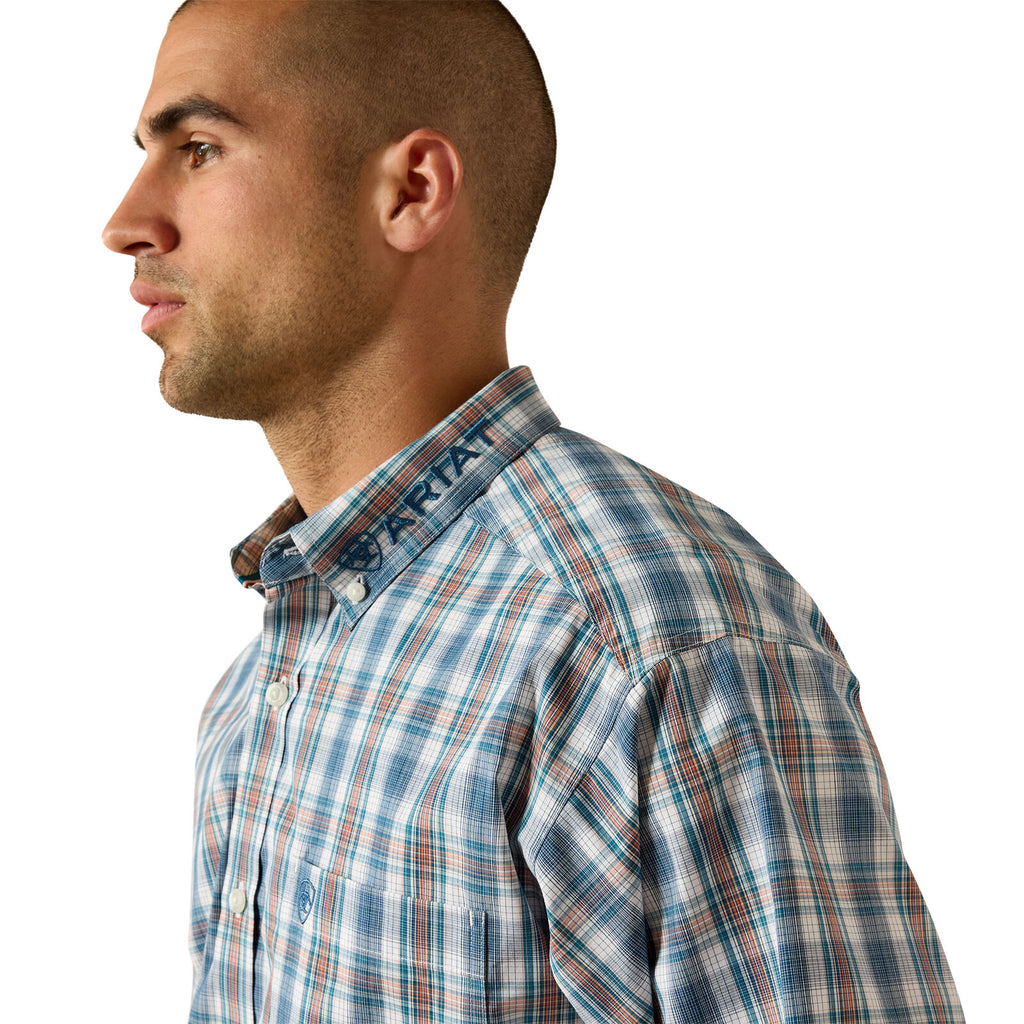 Ariat Mens Pro Series Team Phillip Classic Fit L/S Shirt (10071030) Corsair/White