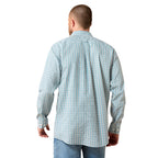 Ariat Mens Wrinkle Free Antonio Classic Fit L/S Shirt (10071028) Angel Blue Plaid
