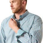 Ariat Mens Wrinkle Free Antonio Classic Fit L/S Shirt (10071028) Angel Blue Plaid