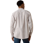 Ariat Mens Wrinkle Free Clyde Fitted L/S Shirt (10071019) White Plaid