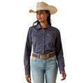 Ariat Womens Kirby L/S Shirt (10071416) Ombre Blue Horsehoe