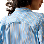 Ariat Womens Venttek L/S Shirt (10071141) Blissful Blue/Rattan Stripe