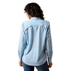Ariat Womens Venttek L/S Shirt (10071141) Blissful Blue/Rattan Stripe