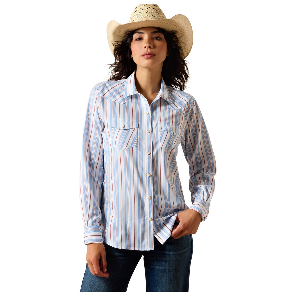 Ariat Womens Western Venttek L/S Shirt (10071066) Multicolour Stripe