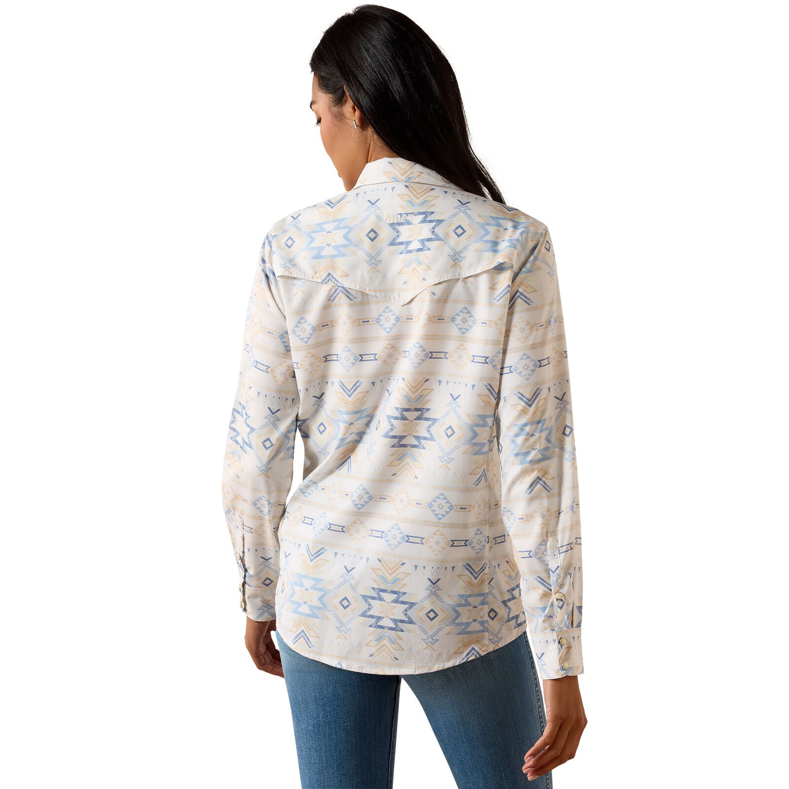 Ariat Womens Western Venttek L/S Shirt (10071065) Turtledove Faded Southwest Print