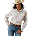Ariat Womens Western Venttek L/S Shirt (10071065) Turtledove Faded Southwest Print