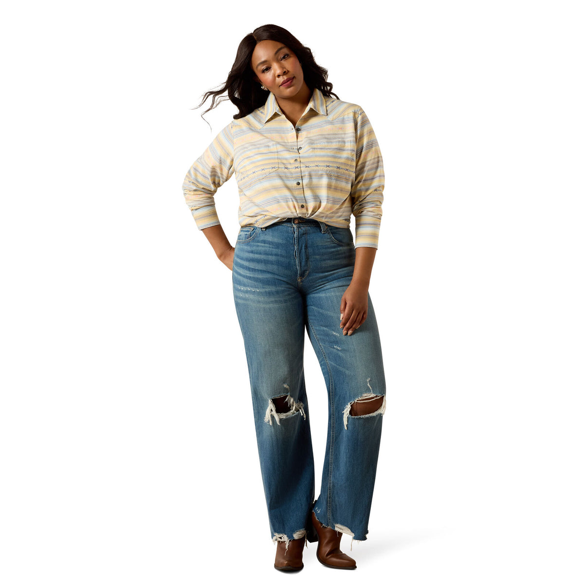 Ariat Womens Billie Jean L/S Shirt (10071515) Sunrise Serape
